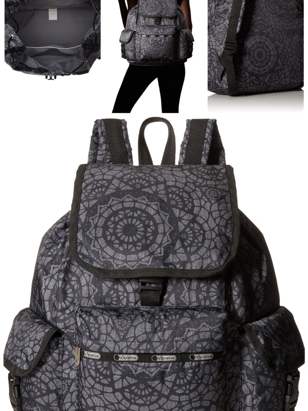LE SPORTSAC Grey UNICORN FOREVER YOUNG Voyager Backpack
